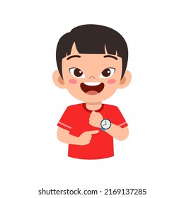 little kid wear a watch on wrist