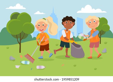 411 Cartoon images children cleaning Images, Stock Photos & Vectors ...