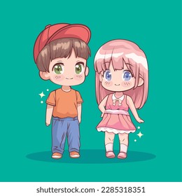 little kids couple anime characters