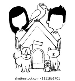 little kids with cute pets