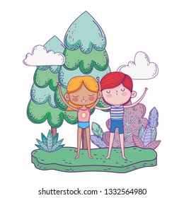 little kids in the garden characters