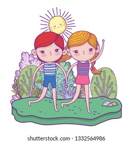little kids in the garden characters