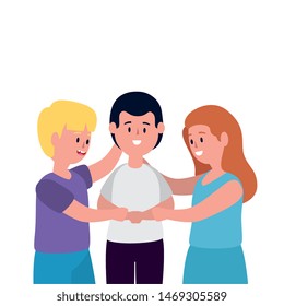 little kids group avatars characters