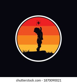 Little kids reaching star logo
