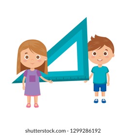 little kids students couple with rule