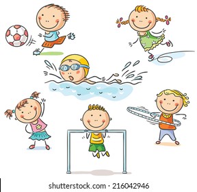 Little kids and their sports activities