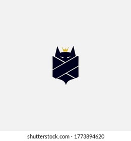 Little king bat symbol. Simple logo design