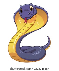 Little King Cobra Cartoon Animal Illustration