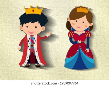 Little King And Queen Cartoon Character Illustration