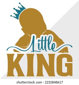Little King SVG Printable Vector Illustration