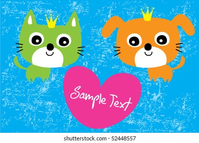 little kitten and puppy love tag