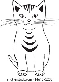 the little kitten stylized drawing