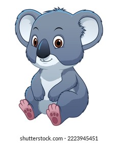 Little Koala Bear Cartoon Animal Illustration