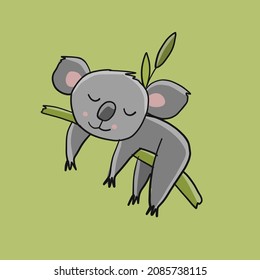 Little Koala character. Sketch for your design
