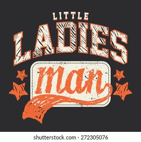 Little Ladies Man Baby/Toddler/Youth Boys T-shirt Graphic