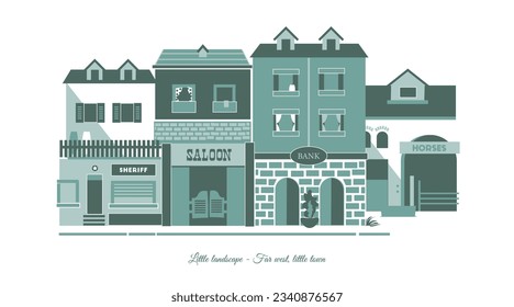 Little landscape - Far west, little town
