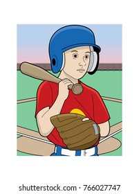 Little league baseball player