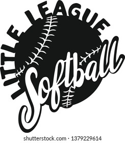 Little league softball, vector