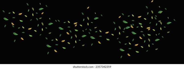 little leaves pattern design with black background design.
