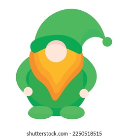 Little leprechaun on white background