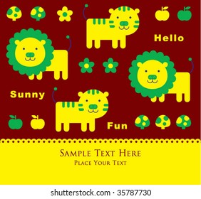 little lion greeting card