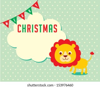 little lion merry christmas celebration