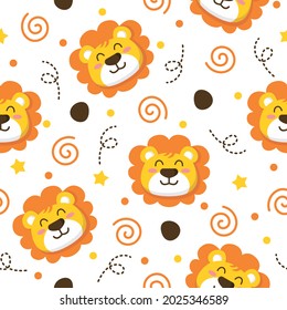 Little lion pattern illustration design