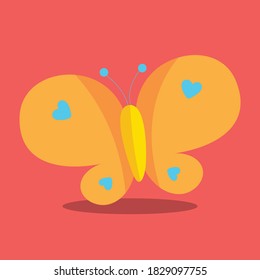 little llama butterfly design vector illustration