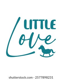 LITTLE LOVE. T-SHIRT DESIGN. PRINT TEMPLATE.TYPOGRAPHY VECTOR ILLUSTRATION.