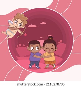 little lovers and cupid card