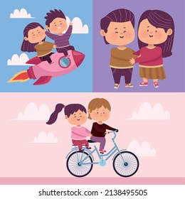 little lovers three couples characters