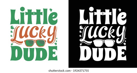 Little Lucky Dude Printable Vector Illustration