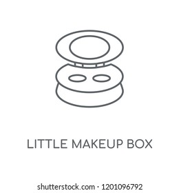 Little Makeup Box linear icon. Little Makeup Box concept stroke symbol design. Thin graphic elements vector illustration, outline pattern on a white background, eps 10.