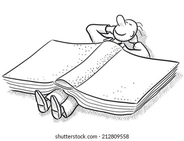 little man and book