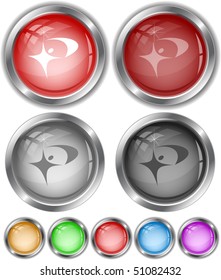 Little man. Vector internet buttons.