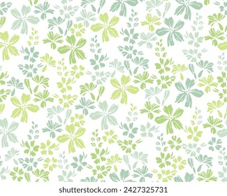 Little meadow buttercup flowers repeat ornament vector design. Millefleurs retro motif. Floral gift wrap print with flower inflorescences. Buttercups bloom spring print.