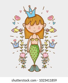 Little mermaid art cartoon