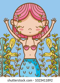 Little mermaid art cartoon