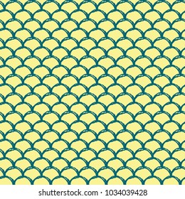 Little mermaid seamless pattern