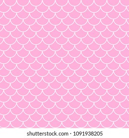 Little mermaid seamless pattern. Fish skin texture. Tillable background for girl fabric, textile design, wrapping paper, swimwear or wallpaper. Pink little mermaid background with fish scale.