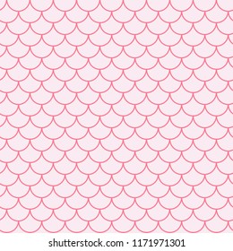 Little mermaid seamless pattern. Fish skin texture. Tillable background for girl fabric, textile design, wrapping paper, swimwear or wallpaper. Blue little mermaid background with fish scale.