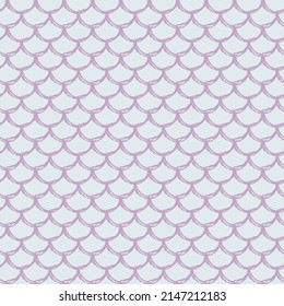Little mermaid seamless pattern. Fish skin texture. Tillable background for girl fabric, textile design, wrapping paper, swimwear or wallpaper. Pink little mermaid background with fish scale.