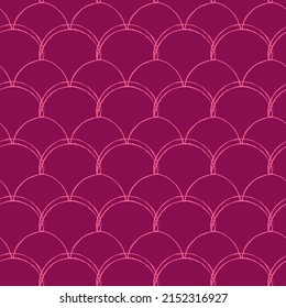 Little mermaid seamless pattern. Fish skin texture. Tillable background for girl fabric, textile design, wrapping paper, swimwear or wallpaper. Blue little mermaid background with fish scale.