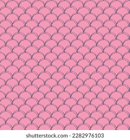 Pequeña sirena sin fisuras. Textura de piel de pescado. Fondo escalable para tela de niñas, diseño textil, papel envolvente, bañador o papel tapiz. Pequeño fondo de sirena rosa con escala de pescado.