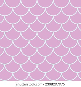 Little mermaid seamless pattern. Fish skin texture. Tillable background for girl fabric, textile design, wrapping paper, swimwear or wallpaper. Blue little mermaid background with fish scale.