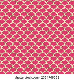 Pequeña sirena sin fisuras. Textura de piel de pescado. Fondo escalable para tela de niñas, diseño textil, papel envolvente, bañador o papel tapiz. Pequeño fondo de sirena rosa con escala de pescado.