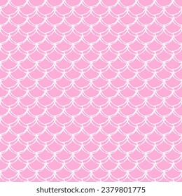 Little mermaid seamless pattern. Fish skin texture. Tillable background for girl fabric, textile design, wrapping paper, swimwear or wallpaper. Blue little mermaid background with fish scale.