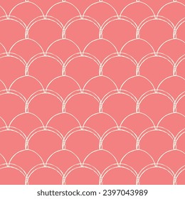 Pequeña sirena sin fisuras. Textura de piel de pescado. Fondo escalable para tela de niñas, diseño textil, papel envolvente, bañador o papel tapiz. Fondo de sirena azul con escala de peces.