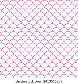 Little mermaid seamless pattern. Fish skin texture. Tillable background for girl fabric, textile design, wrapping paper, swimwear or wallpaper. Pink little mermaid background with fish scale.