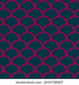 Pequeña sirena sin fisuras. Textura de piel de pescado. Fondo escalable para tela de niñas, diseño textil, papel envolvente, bañador o papel tapiz. Fondo de sirena azul con escala de peces.